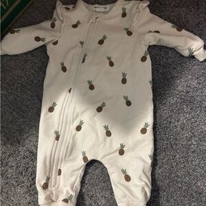 Pineapple Print Kids Footie